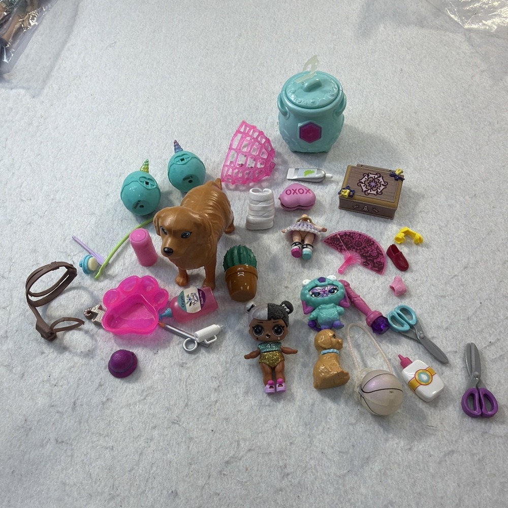 Girl Toy Lot Hatchimals LOL Surprise Dolls Accessories 38 Pieces Colleggtibles